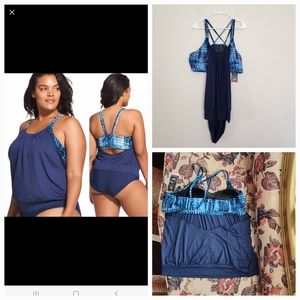 Speedo size 22 Blouson Tankini Swim Top